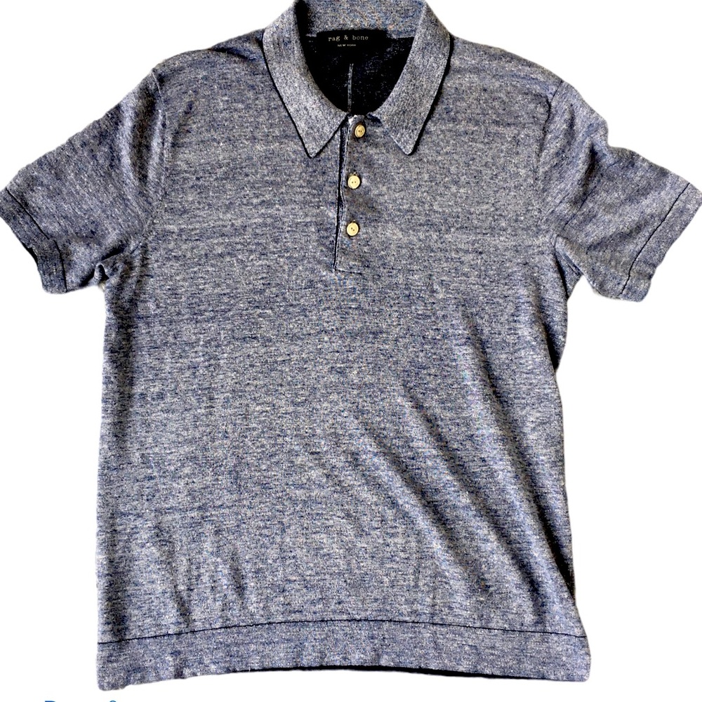RAG & BONE Men’s Linen Blend Polo Size S